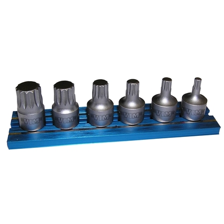 VIM PRODUCTS VIM Tools 6-Piece XZN Stubby Driver Set, 1/4 in. Square Drive XZNS412